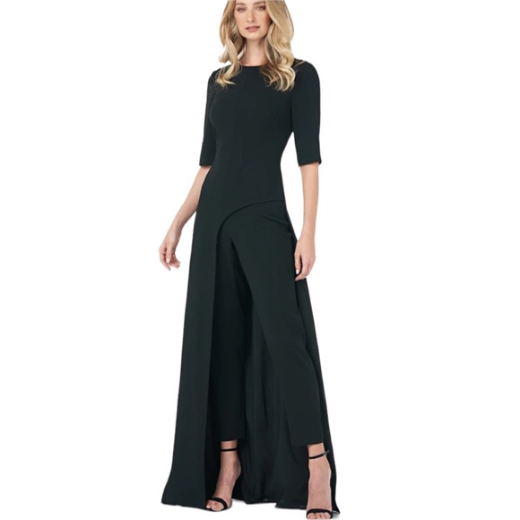 Kay Unger Pants - NEW Kay Unger Romper walk thru jumpsuit dress Davina size 16